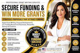 help you secure funding with professional grant writing services