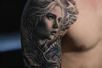 create a tattoo design of tattoo sleeve