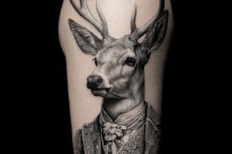 create unique realism tattoo design with my style