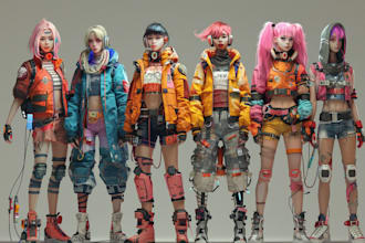 create fantasy, sci fi, character with hyperrealistic style