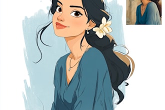 draw your portrait into a disney style cartoon