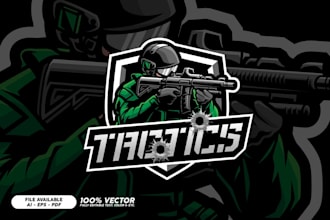 do hgih quality creative custom veteran logo