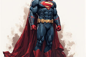 design mascot superhero character and superhero