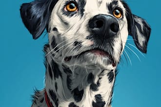 draw your pet into disney cartoon portrait