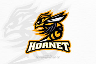 design modern attractive bee, hornet logo