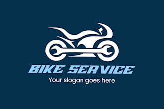 design modern motorcycle, biker, motorbike emblem and racing logo