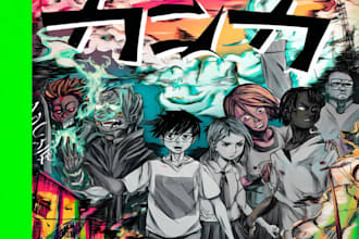 manga and anime character illustration