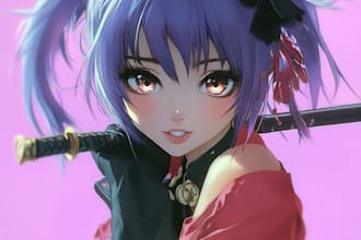 draw anime character with detailed outfit and style
