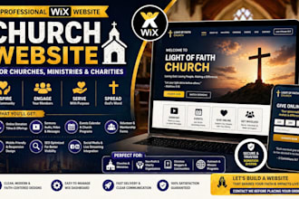 wix church website, ministry, charity, christian, donation event church website