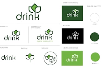 do restaurant logo design, full branding kit and digital food menu design