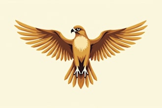 do unique eagle, falcon, crown, bird logo design 1 day