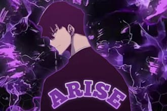 premium demon slayer jjk solo leveling anime poster design