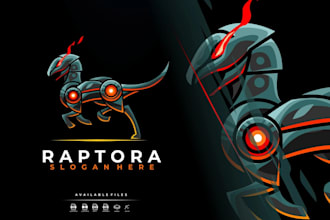 do modern creative professional raptor logo