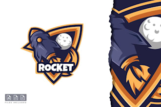 design high quality attractive rocket logo
