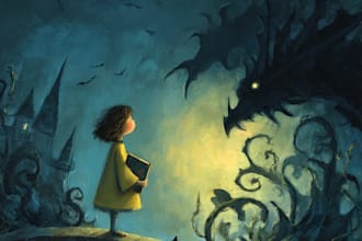 create magical children book illustrations