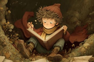 draw children book illustration and storybook cover