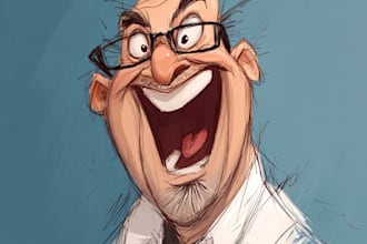 draw a cartoon caricature portrait from your photo