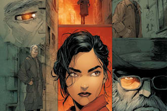 make comic cover design and comic cover art