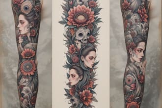 design a modern and minimalist tattoo design