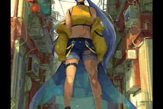 design original anime character art