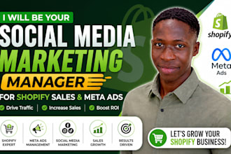 be your shopify social media marketing manager for shopify sales and meta ads