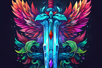 awesome rpg fantasy or sci fi logo for you