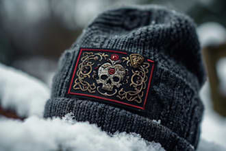 do unique hat patch design for cap beanie badge logo