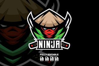 design creative high quality graceful ninja logo