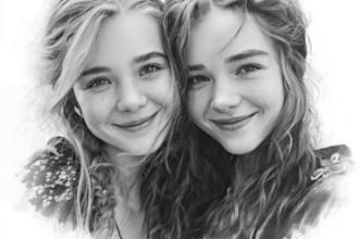 paint a stunning friendship portrait in my style