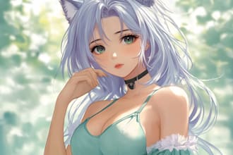 draw anime illustration with creative scene and detail