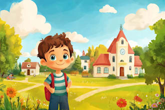 draw whimsical children book illustration