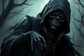 paint fantasy creepy horror character for you