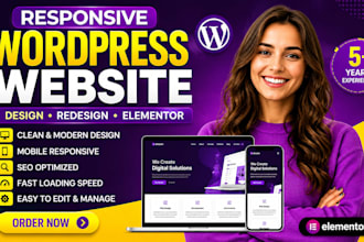 build your custom ai wordpress website business website design, elementor pro