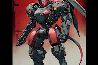 draw a mecha and robot art