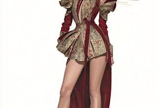 draw a fashion illustration or sketch