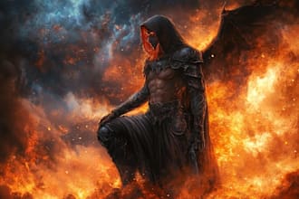 draw fantasy portrait as knight warrior with armor