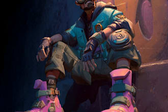 sci fi character illustration or sci fi character