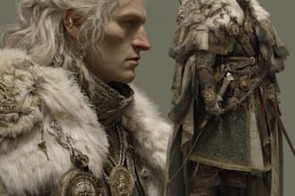 paint a character illustration in a fantasy world