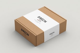design creative box, pouch and label packaging design
