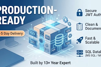build secure and scalable dotnet web API with sql database