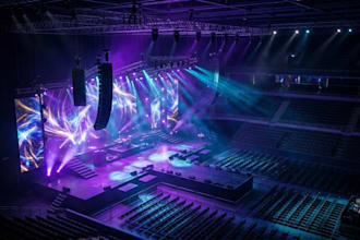 create 3d stage lighting design for concerts, events, festivals and show