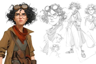 original character for books and character concept art