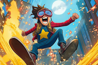 design modern cartoon character for brand, business