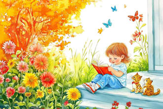 draw magical children book illustration