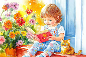 create cute animal characters for children book