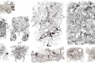 create clean and unique doodle art designs