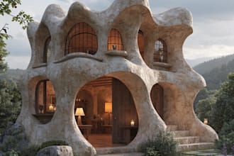 3d house exterior design,interior design,and 3d rendering