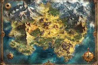 fantasy map illustration for map