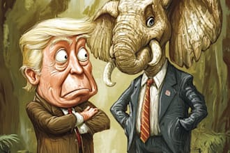 do a political cartoon art