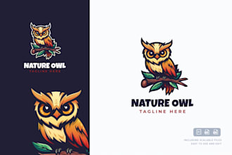 do modern high quality custom owl logo
